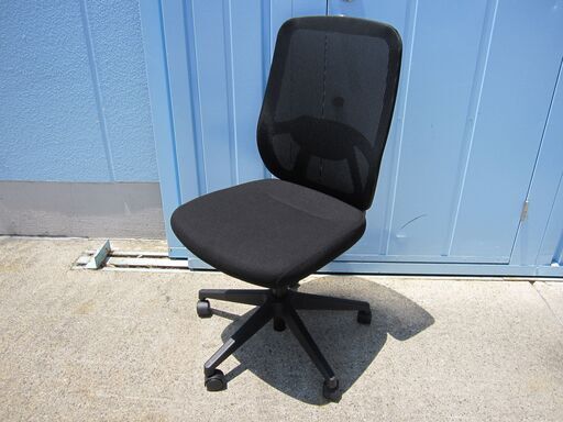 事務イス　プラス製ネクシスチェア　メッシュチェア　ブラック　KC-NX65SL