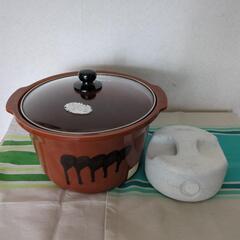 漬物容器　常滑焼　梅干し　重石付き