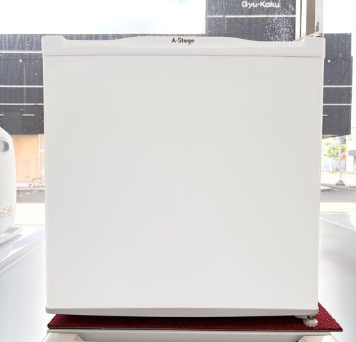 札幌 東区 A-stage 1ドア冷蔵庫 AS-R46WT-100 2021年製 幅470×奥行447×高さ496ｍｍ ホワイト 46L  右開き 小型 オフィスや寝室に