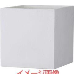 239t グリーンポット バスク キューブ 50cm ホワイト GA-0150WH 鉢 園芸 y052103t ★訳あり未使用品の画像