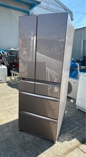 通電◎三菱 大型冷蔵庫 6ドア 605L 2014年製 MR-WX61Y-P