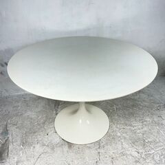 ✨🔔期間限定・特別価格🔔✨エーロ・サーリネン風 チューリップテーブル 120cm 中古家具 ダイニングテーブル ホワイトの画像