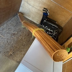 竹編み　敷物　田んぼなどに