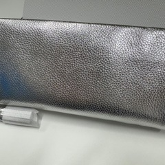 新品未使用　牛皮　シルバー　長財布