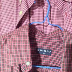 ユニクロメンズチェックシャツ　合計３点で400円の画像