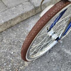 子ども用自転車　２０インチ　自動ライト　カゴ　付き　青　配達可能 の画像