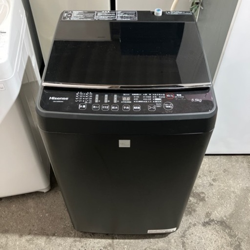 I2405-729 Hisense 全自動電気洗濯機 HW-G55E5KK 2018年製 5.5kg 動作確認済み キズ汚れ有り