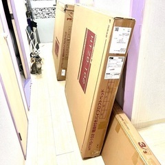 新品未開封、階段付き パイプロフトベッド　ピンク色