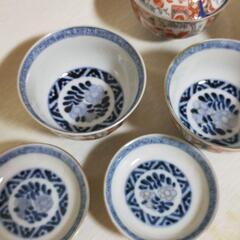 骨董 伊万里焼 蓋付き茶椀 5客セット