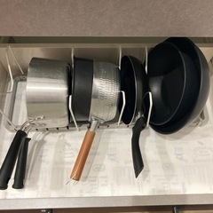 調節可能、鍋蓋収納ラックの画像