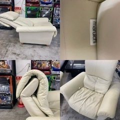 【愛品館 江戸川店 】手動リクライニング1Ｐ本革ソファ MARUICHI（マルイチセーリング）の画像