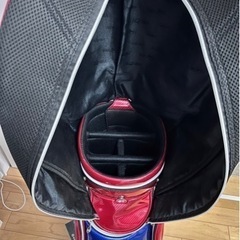 キャディバッグ　エナメル　ホンマ　赤の画像