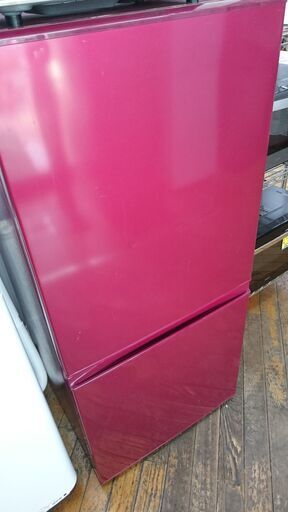（★ジモティー特典あり★）アクア　2ドア冷蔵庫１５７L　２０１８年製　AQR-１６H　５３ｃｍ幅　ワインレッド　霜取り付き　　高く買取るゾウ八幡東店