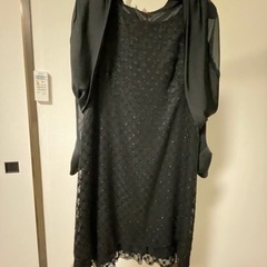 ボレロ付き ワンピース 東京ソワール 結婚式　ブラック