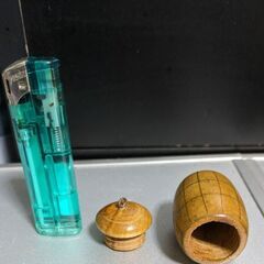 クリ、ケヤキ くり抜き小物入れの画像