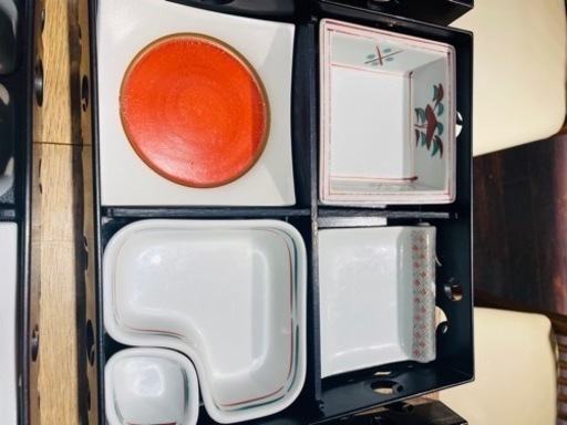 松花堂　幕内弁当　漆塗り　陶器