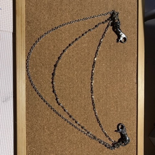 3連チェーン　アクセサリー ネックレス