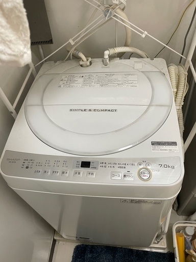SHARP 洗濯機7kg es-ge7b