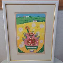 吉岡浩太郎 版画（シルクスクリーン） 花のメロディ