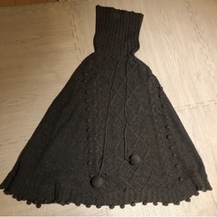 ANAP ニットポンチョ　グレー　
