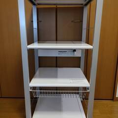 エムケー精工 レンジ台 オープンラック 4段 ORL-202W