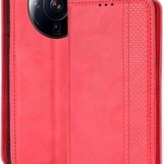 Xiaomi 12S UItraケース　手帳　スタンド機能　赤　レッド
