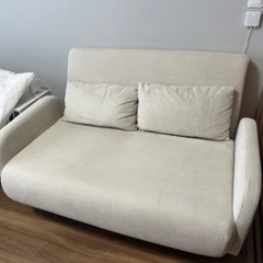 ソファベッド 3way 2人掛け ベージュの画像