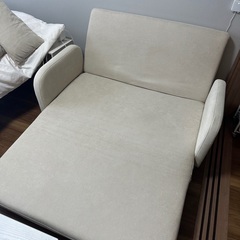 ソファベッド 3way 2人掛け ベージュの画像