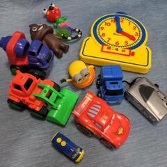 おもちゃ ミニカー、時計の勉強