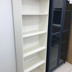★ジモティ割あり★ IKEA 本棚 ホワイト H180×D24×W60 クリーニング済み HJ3205の画像