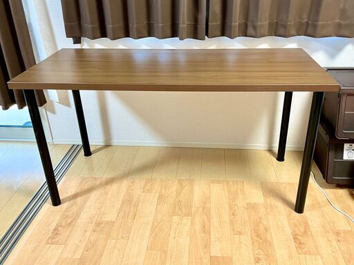 【完了】シンプルデスク 長机 ニトリ プレフェ140cm／奥59cm／高72cm（足69cm）