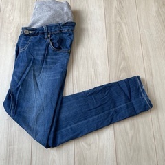 授乳用パーカーワンピース、マタニティ用デニム　☆母乳パッドのおまけ付きの画像