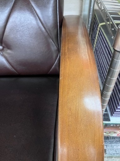 ?東京インテリア購入品?2Pソファ 2人掛けソファ?ブラウン?レトロ調?755