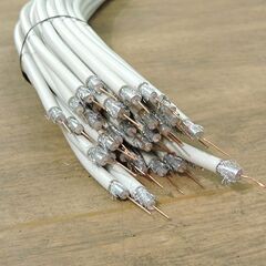 (Y)北大前! 札幌 引取 関西通信電線 衛星放送受信用 同軸ケーブル アルミ編組 S-5C-FB-AL 約63cm 35本セット 2重シールド BS CS CATV まとめ売り テレビ線 現状品の画像