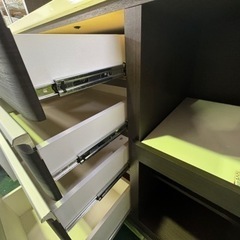 ニトリ　食器棚　W1200 レンジボード　KRISNA 120KB-DBR 中古美品の画像