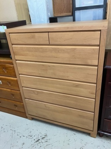 K2405-743 桐タンス モダンデザイン※中に経年劣化あり