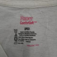 Hanes白Tシャツ Vネックの画像