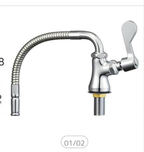三栄水栓金具　厨房用ベンリー縦型自在水栓