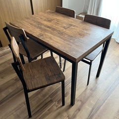 【岐阜市内引取り限定】アイアンウッド ダイニングテーブルセット 岐阜市内引取り限定】アイアンウッド ダイニングテーブルセット 岐阜市