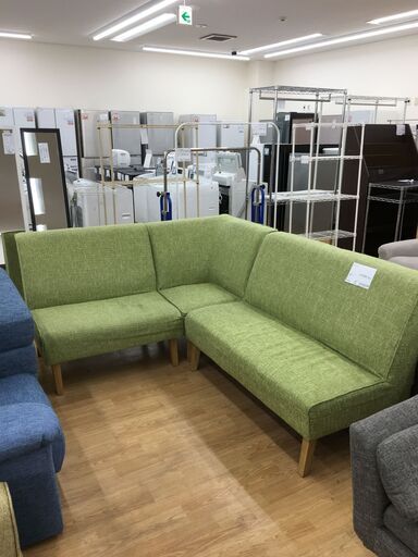 ★ジモティ割あり★  Ｌ字ソファ  W193×D158×H83 クリーニング済み SJ5789