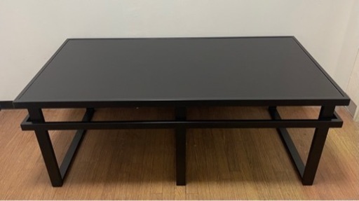ブラック ガラステーブル センターテーブル オフィス リビング