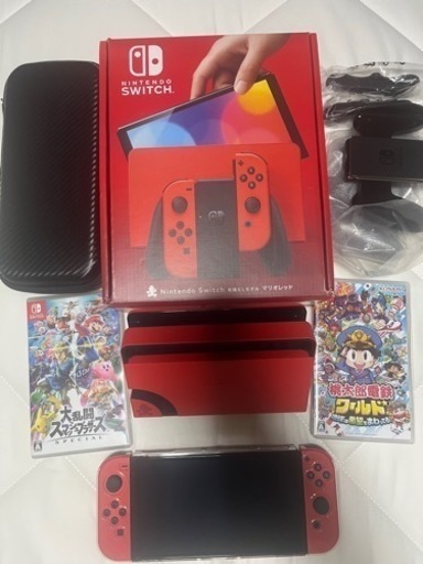 ?Switch 有機ELマリオレッド美品　ソフトフルセット