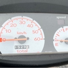 806.　動画あり　レッツ2 前後タイヤ新品　原付　バイク　50cc   2スト　車体の画像