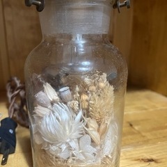 エムスール ランプ アンティーク ドライフラワーの画像