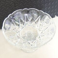 クリスタルガラス コンポート 一部カケあり フルーツ盛り皿 果物入れ ☆ 札幌市 北区 屯田 の画像