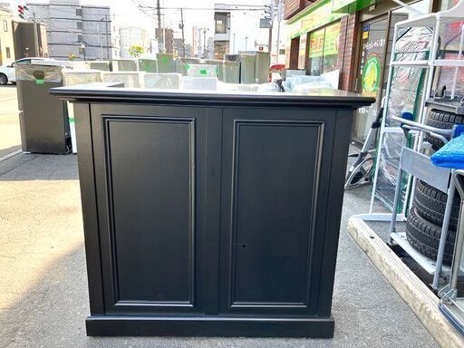 ☆お取り引き中☆【札幌市内配送可】レジ カウンター サロン 美容室 チャコールブラック【Framu design】受付 待合 ヴィンテージ アンティーク 藻岩倉庫保管品