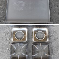 【ヤ取終了1/20】≪zyt1469ジ≫ 美品 オザキ 業務用ガステーブル OZ60KLR-P LPガス用 2口コンロ/卓上コンロ 部品欠損/動作未確認/現状品 60421-05の画像