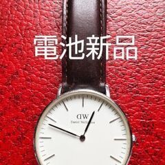 ダニエルウェリントン　36ミリ シルバー×ホワイト　電池新品　5...