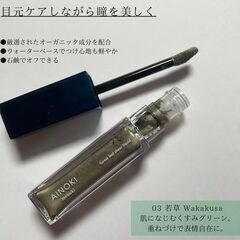 ヴィーガンコスメAINOKI リキッドアイシャドウ グリーン コスメキッチンの画像