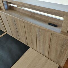 美品 [グランツ/Granz] シングルベッドフレーム 倶知安 [ノエル Lキャビタイプ（引出し付き）] アルダー材 ベッド の画像